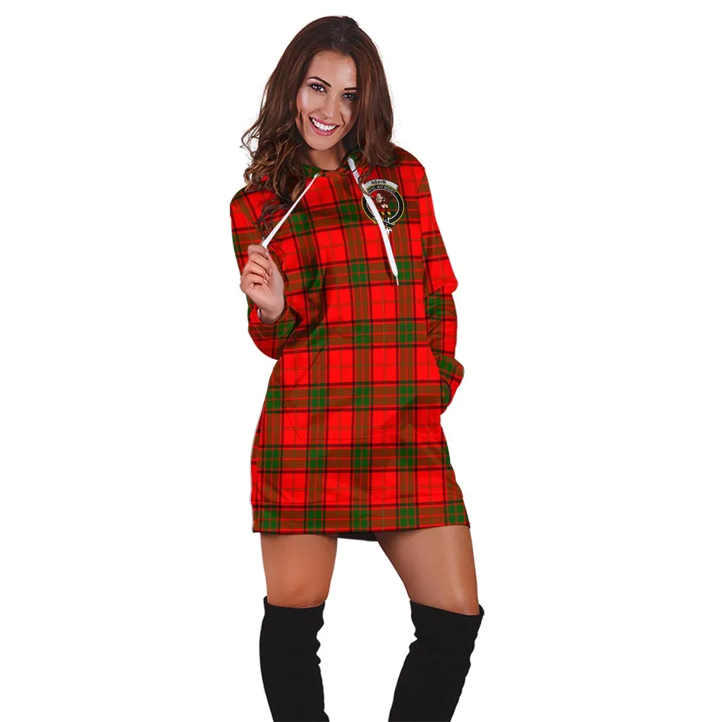 Adair Tartan Hoodie Dress with Family Crest