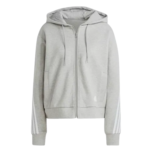 Adidas Future Icons 3-Stripes Full Zip Hoodie - Womens - Grey