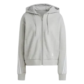 Adidas Future Icons 3-Stripes Full Zip Hoodie - Womens - Grey