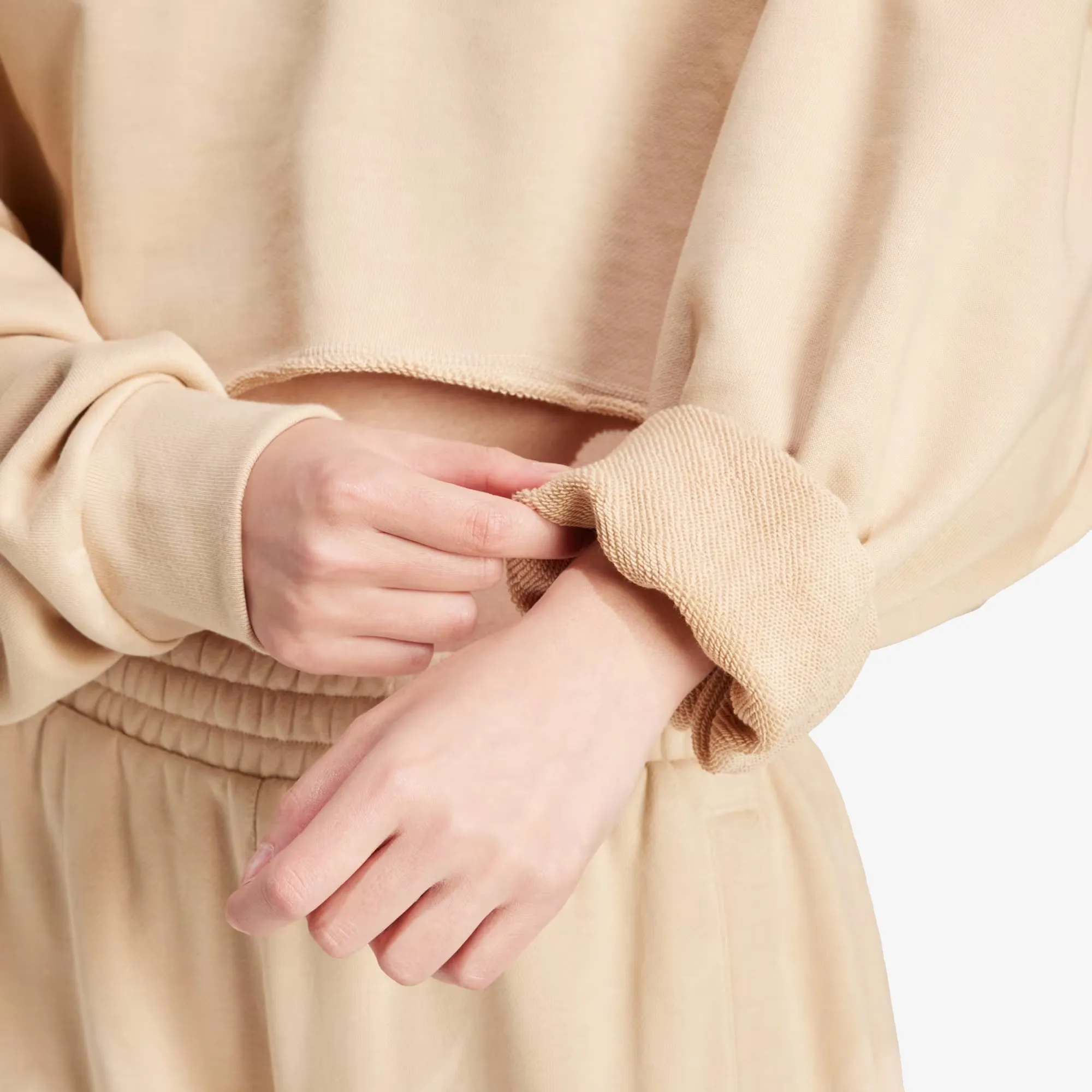 Adidas Originals | CROPPED HOODIE  { MAGIC BEIGE