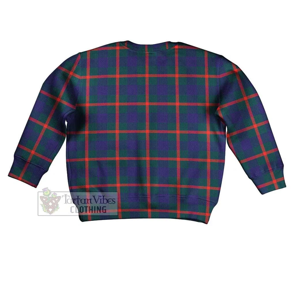 Agnew Tartan Kid Ugly Sweater with Family Crest