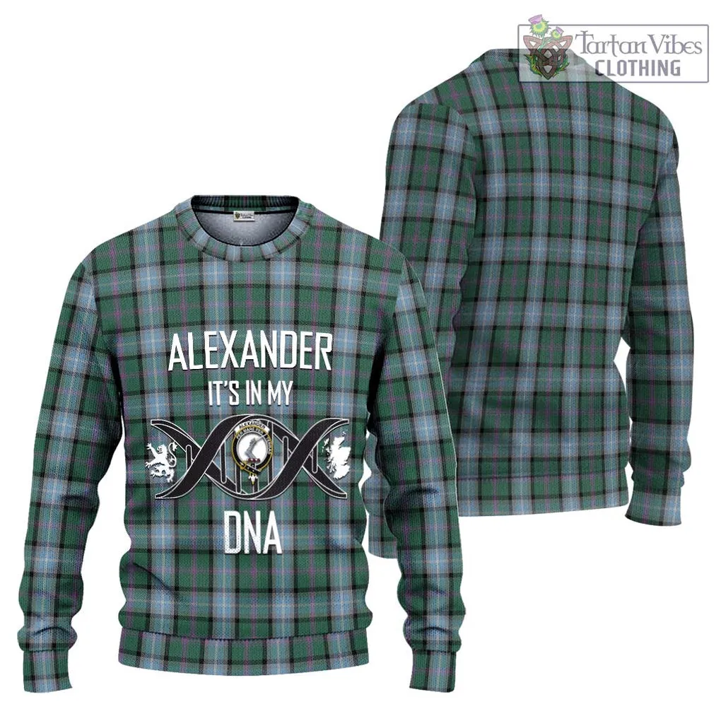 Alexander of Menstry Hunting Tartan Ugly Sweater with Family Crest DNA In Me Style