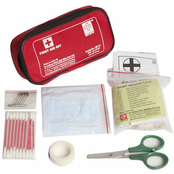 All Purpose First Aid Kit Small - Vinyl Cardboard Box - 60 Components - SJF V3 - St Johns First Aid Kit