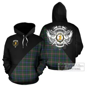 Allison Tartan Hoodie with Family Crest and Military Logo Style