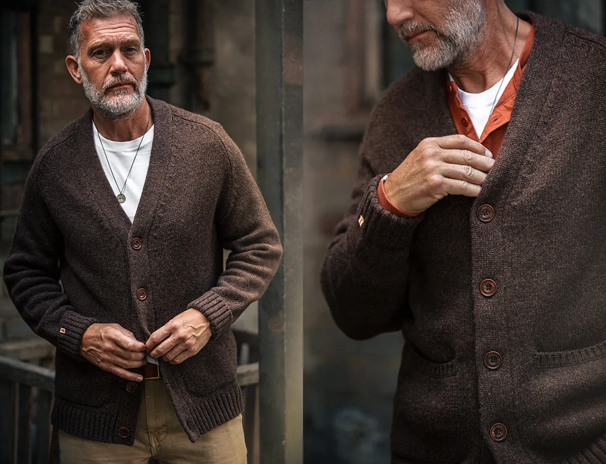 &SONS Palmer Cardigan Brown