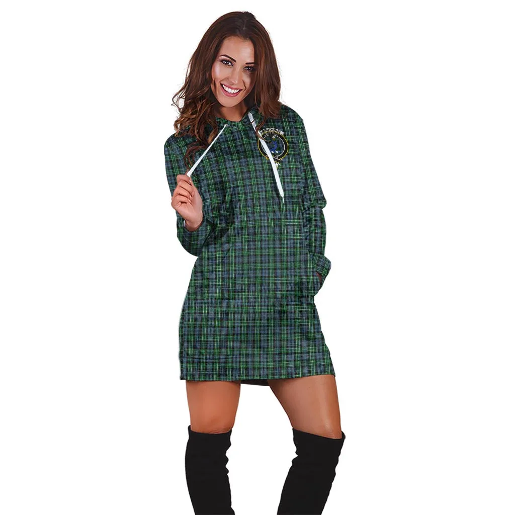 Arbuthnot Tartan Hoodie Dress with Family Crest