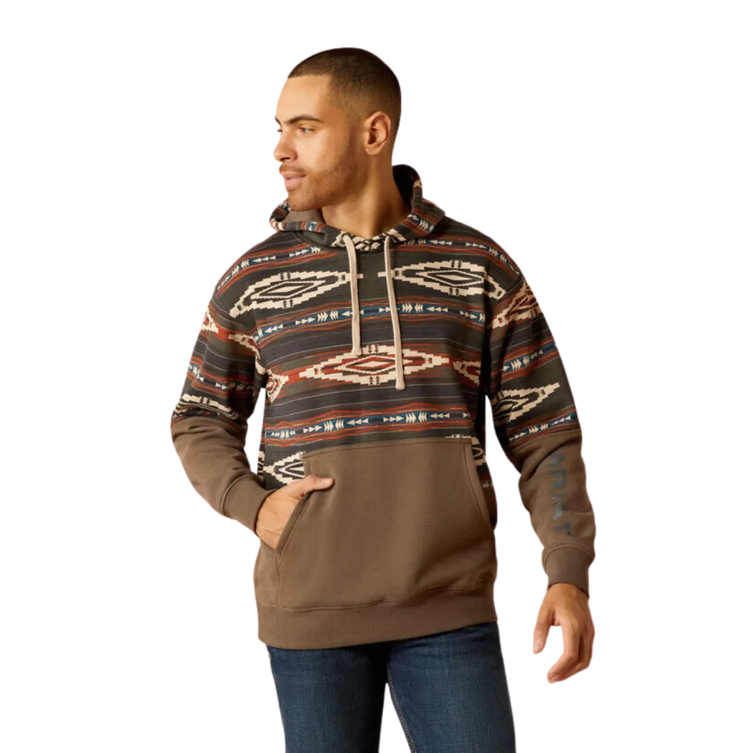 Ariat Men's Color Block Brindle Hoodie