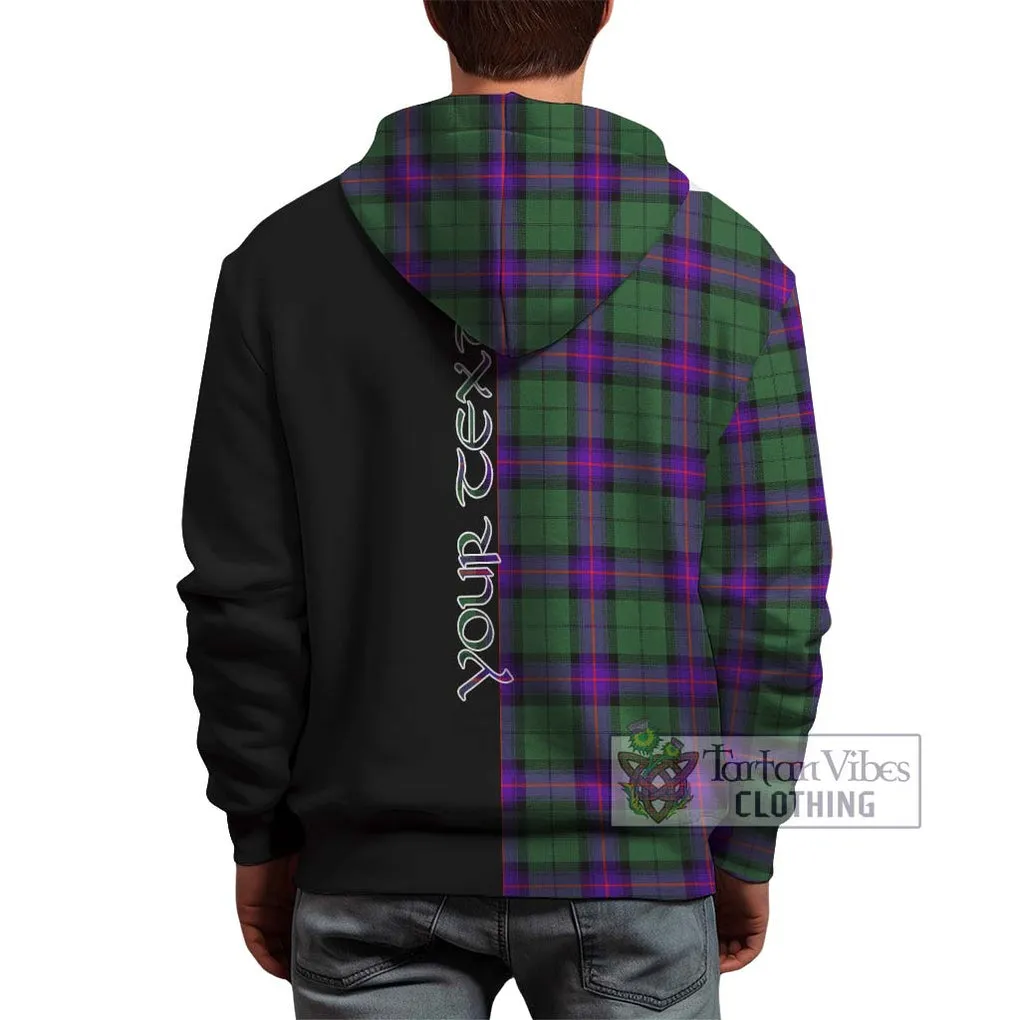 Armstrong Modern Tartan Hoodie with Family Crest and Half Of Me Style