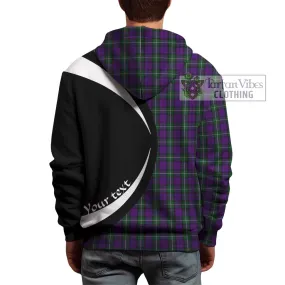 Baillie Highland Society Tartan Hoodie with Family Crest Circle Style