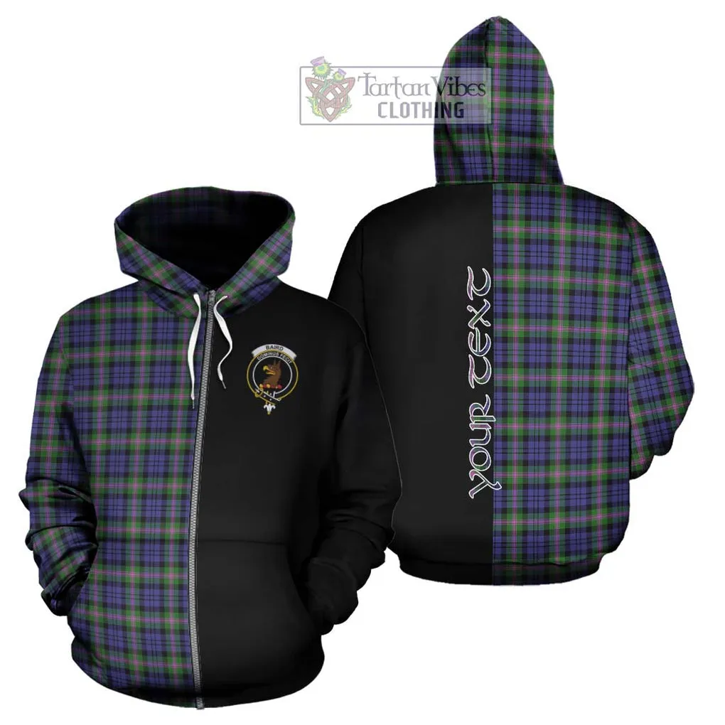 Baird Modern Tartan Hoodie with Family Crest and Half Of Me Style