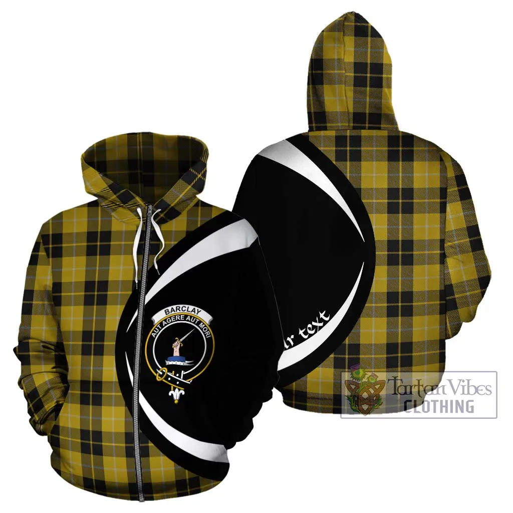 Barclay Dress Tartan Hoodie with Family Crest Circle Style