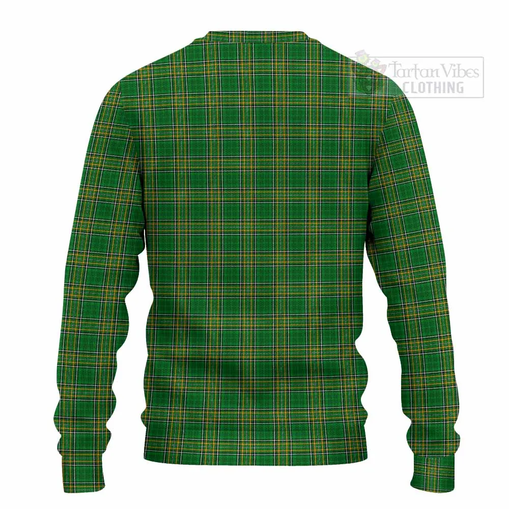 Bath Irish Clan Tartan Knitted Sweater with Coat of Arms