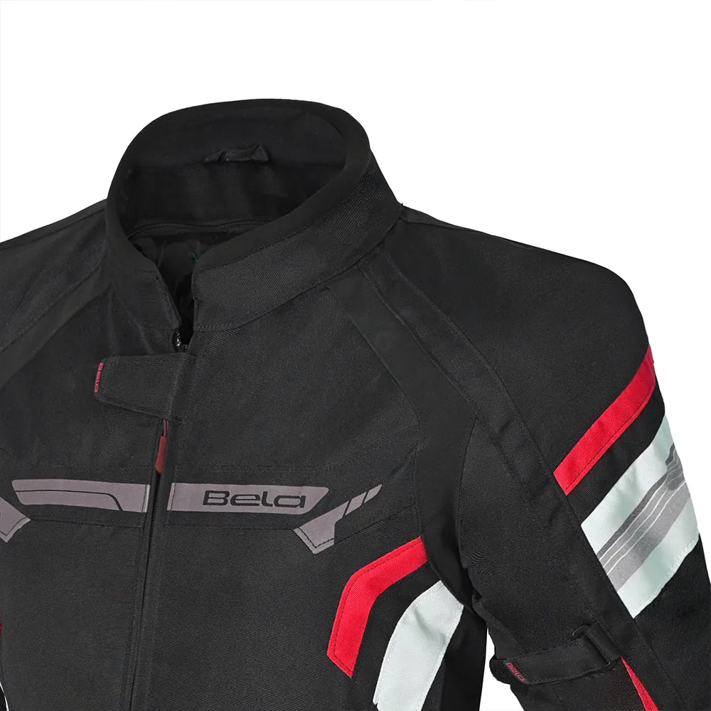 Bela Highland Man Textile Motorcycle Jacket  Black Red