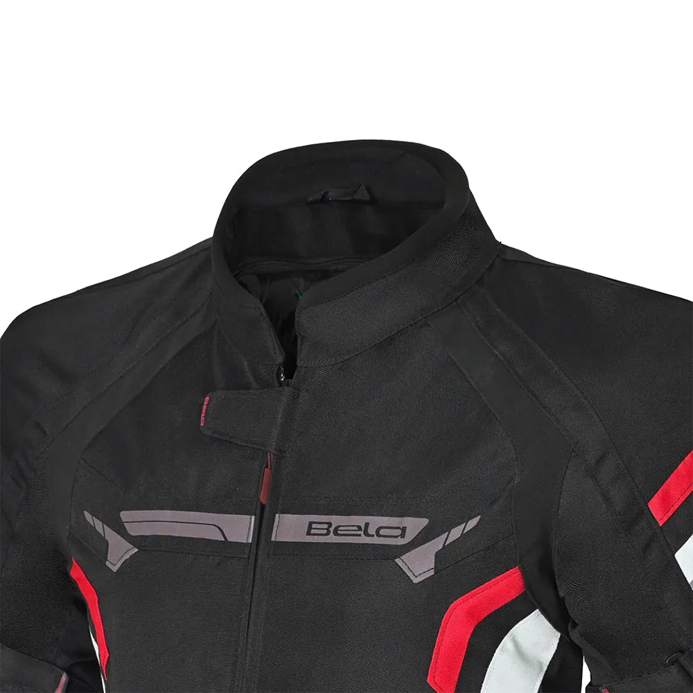 Bela Highland Man Textile Motorcycle Jacket  Black Red