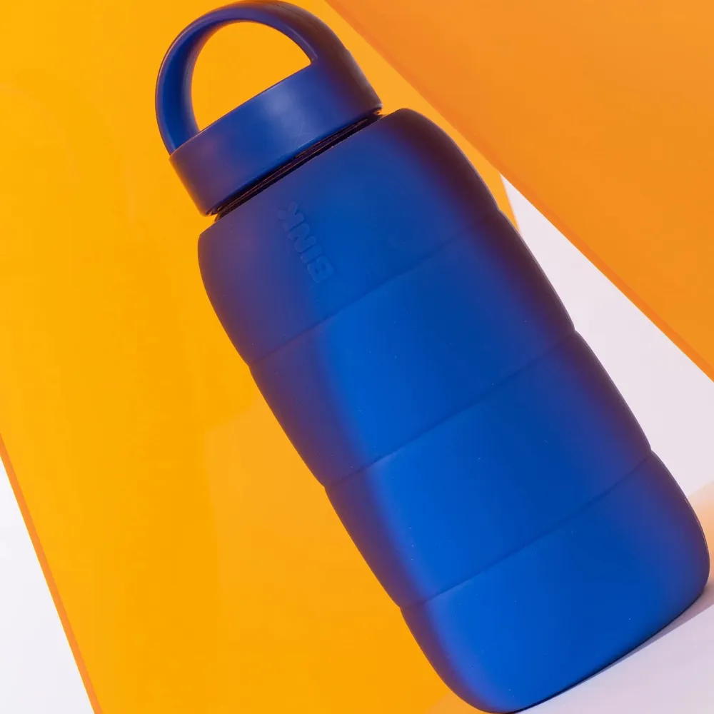 Bink Glass Puffer Bottle - Cobalt