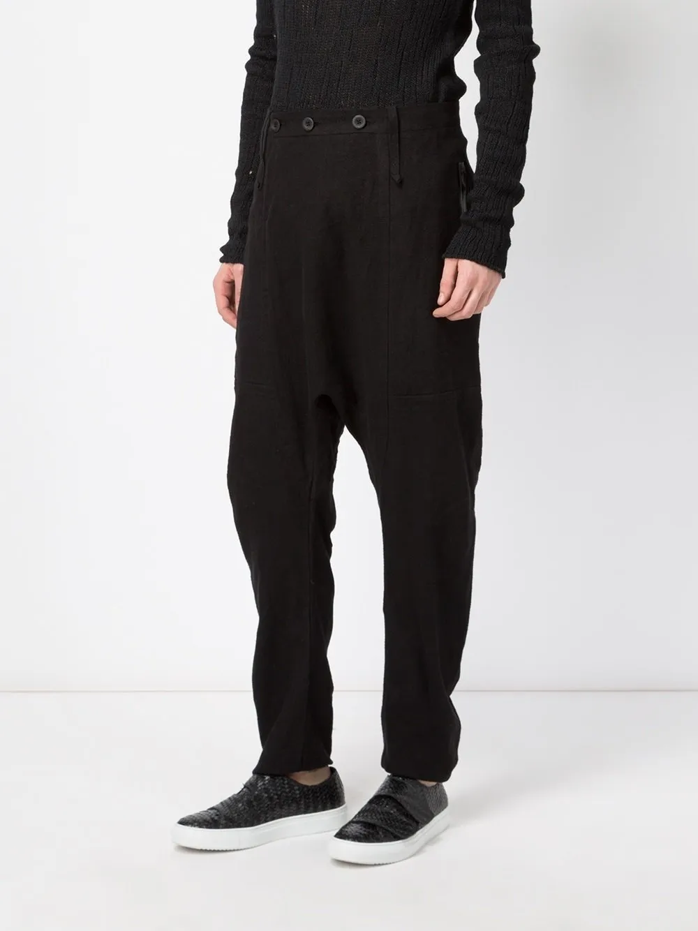 Black Hemp Over Pant