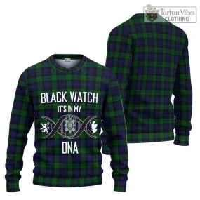 Black Watch Tartan Ugly Sweater with Family Crest DNA In Me Style