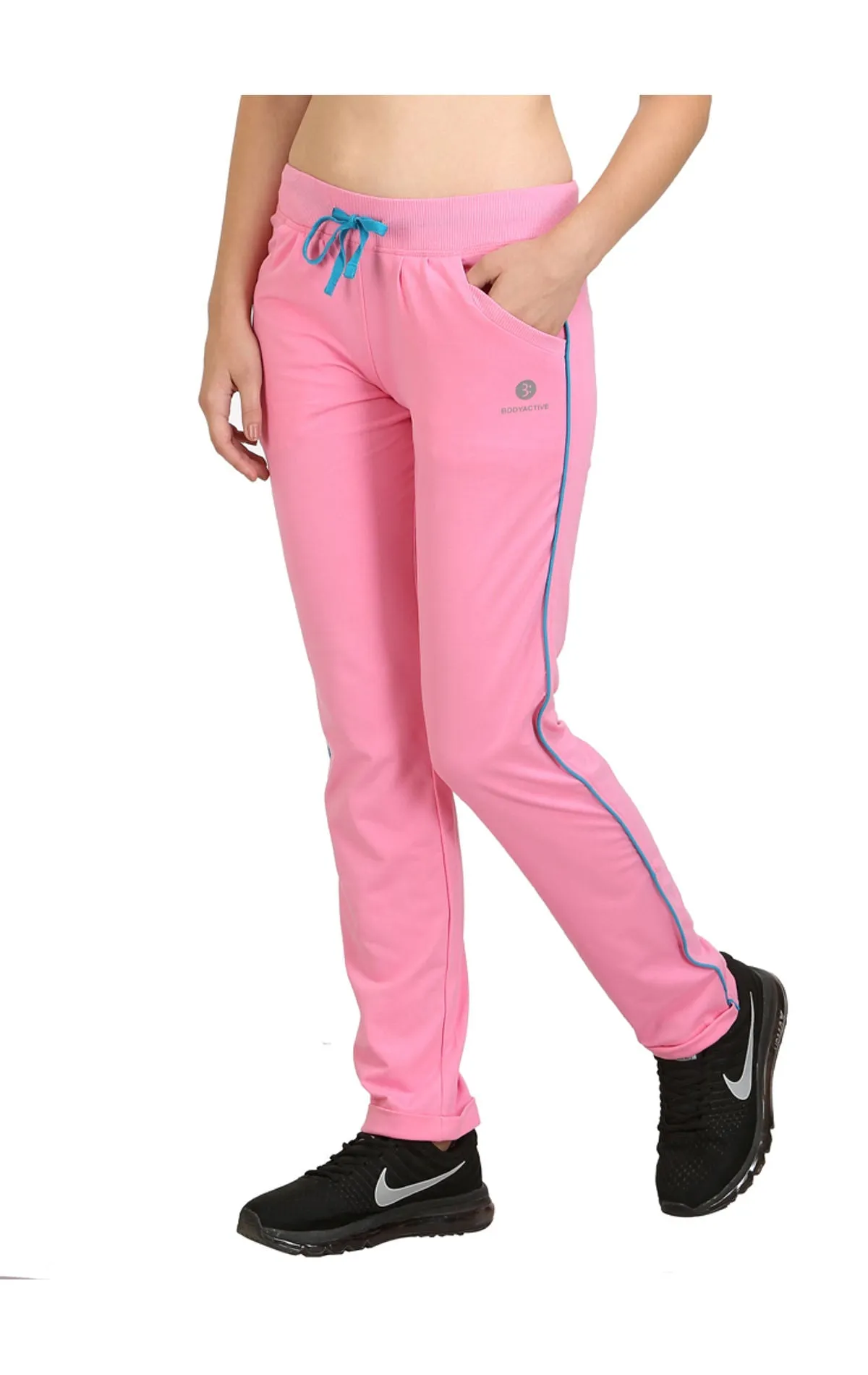 Bodyactive Women Light Pink Trackpant-LL1-LPI