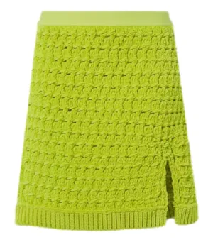 Bottega Veneta Cable Knit Chenille Mini Skirt. Size S