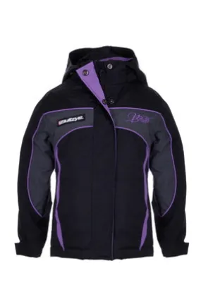 Bullzye Girls Carla Jacket - Black/Purple - B2W5709057