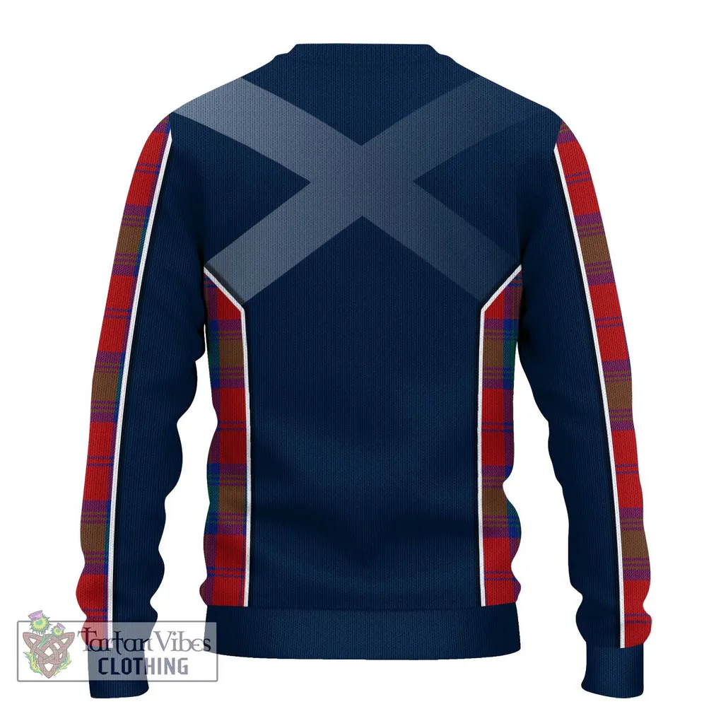 Byres (Byses) Tartan Ugly Sweater with Family Crest and Lion Rampant Vibes Sport Style