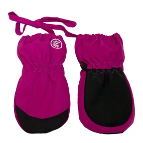 Calikids Waterproof Corded Baby Mittens - Fuchsia (6-12 Months)