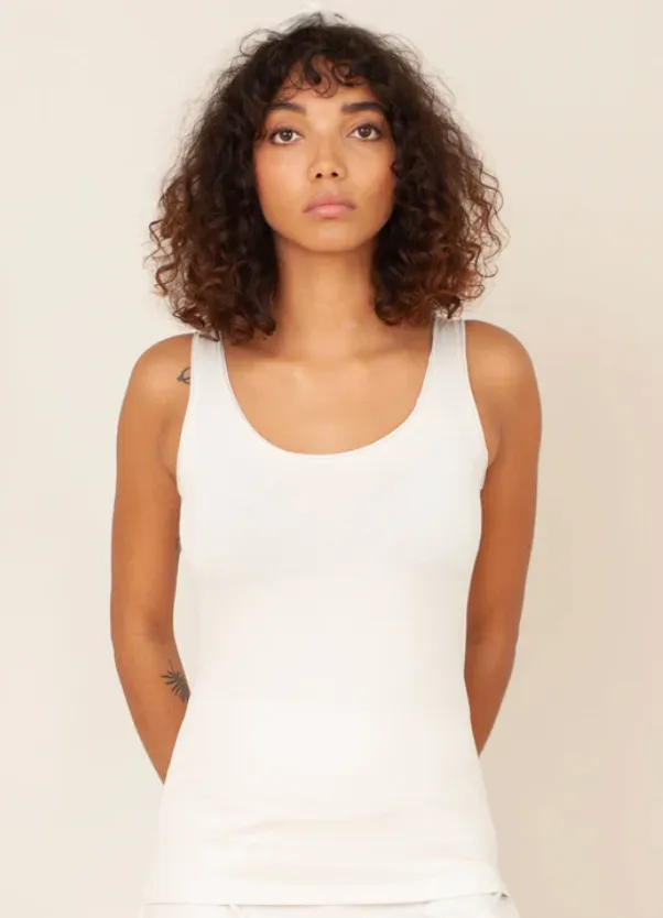 Catori Organic Cotton Yoga Top In Stone