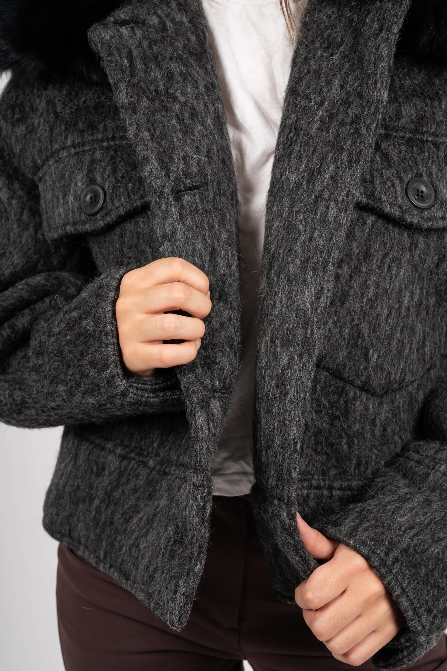 Charlie Jacket - Grey Mohair