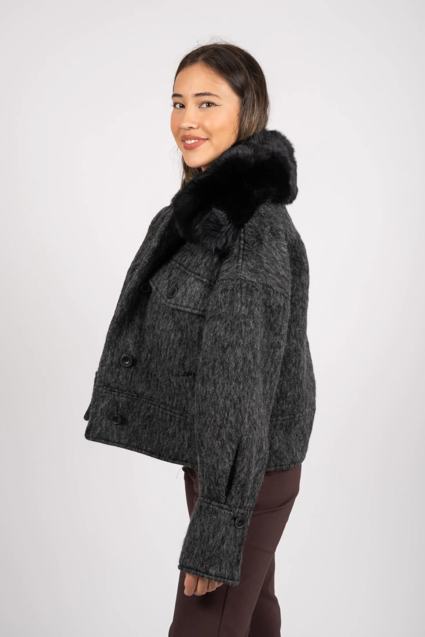 Charlie Jacket - Grey Mohair