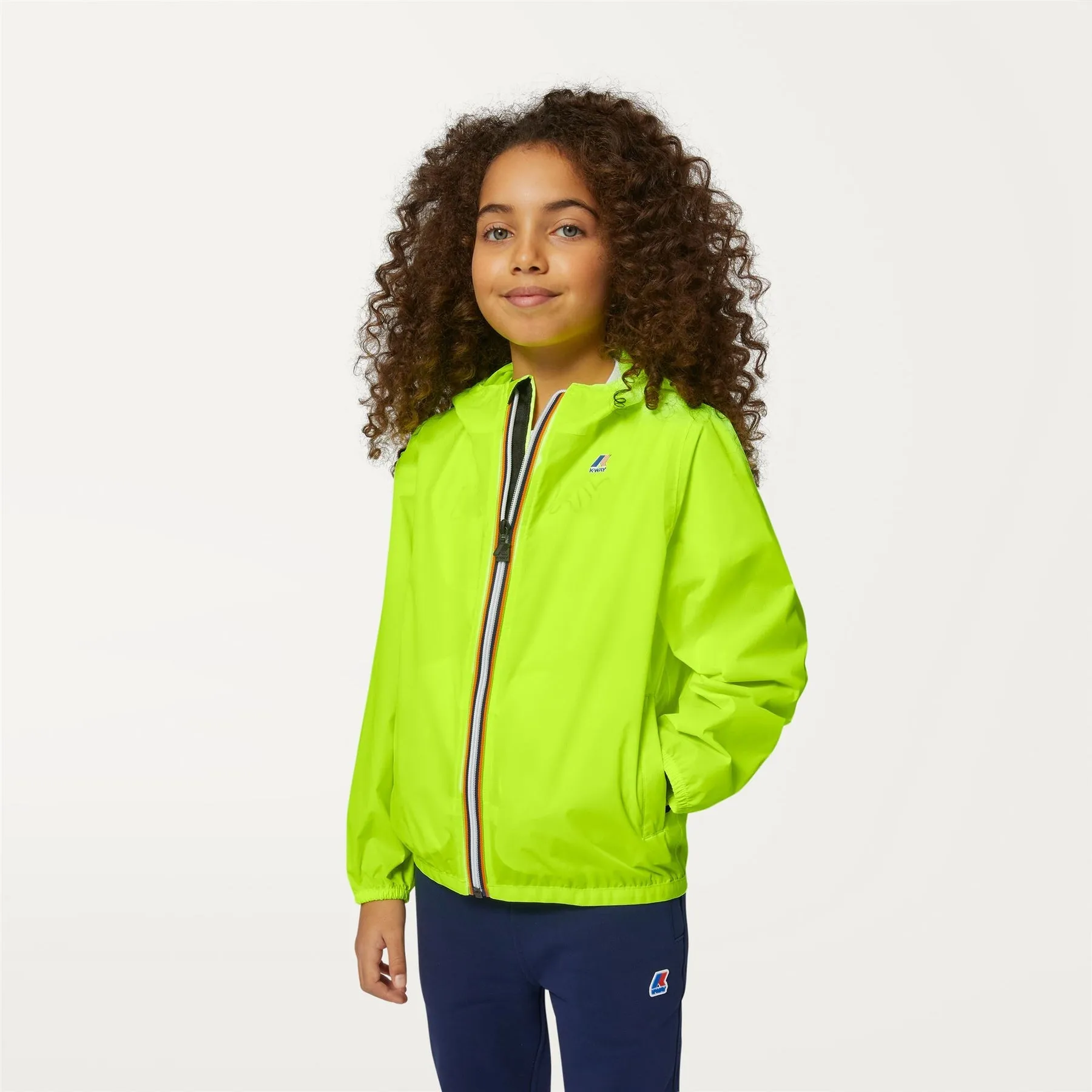 Claude - Kids Packable Full Zip Waterproof Rain Jacket in Yellow Soleil