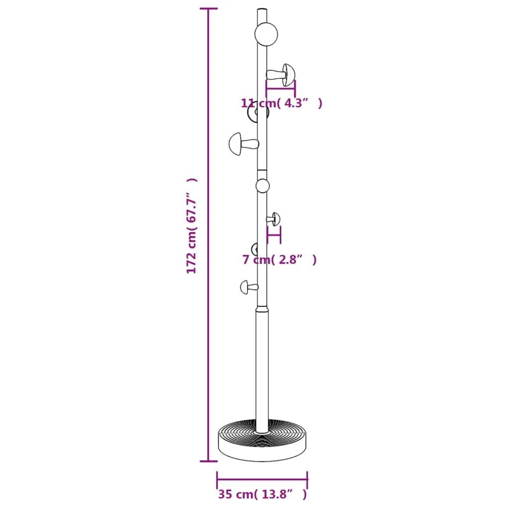 Coat Stand Pink 172 cm Powder-coated Iron