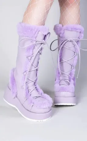 CUBBY-311 Lavender Vegan Suede Boots (AU Stock)