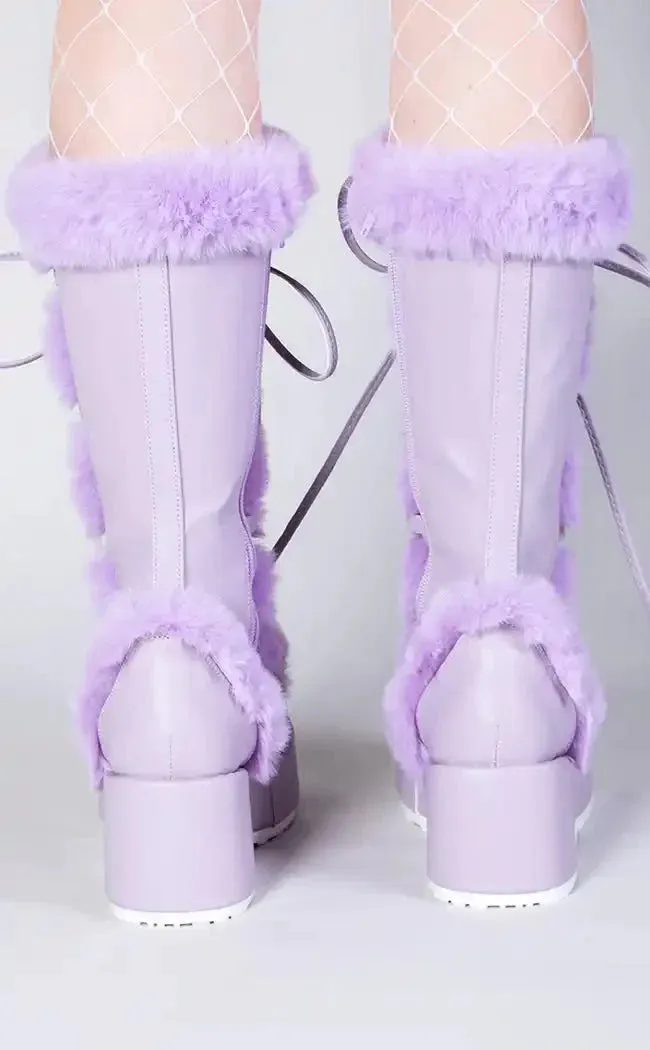 CUBBY-311 Lavender Vegan Suede Boots (AU Stock)