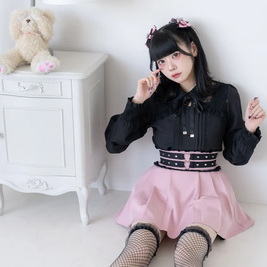 Dear My Love jirai kei heart stud skirt