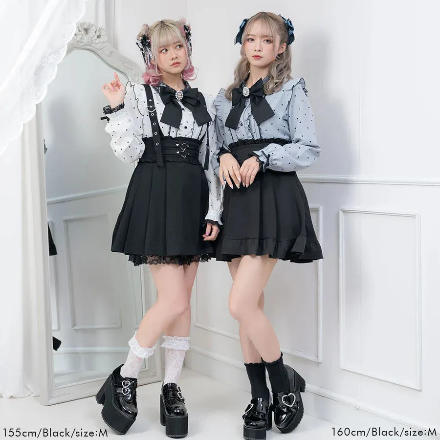 Dear My Love jirai kei heart suspenders skirt