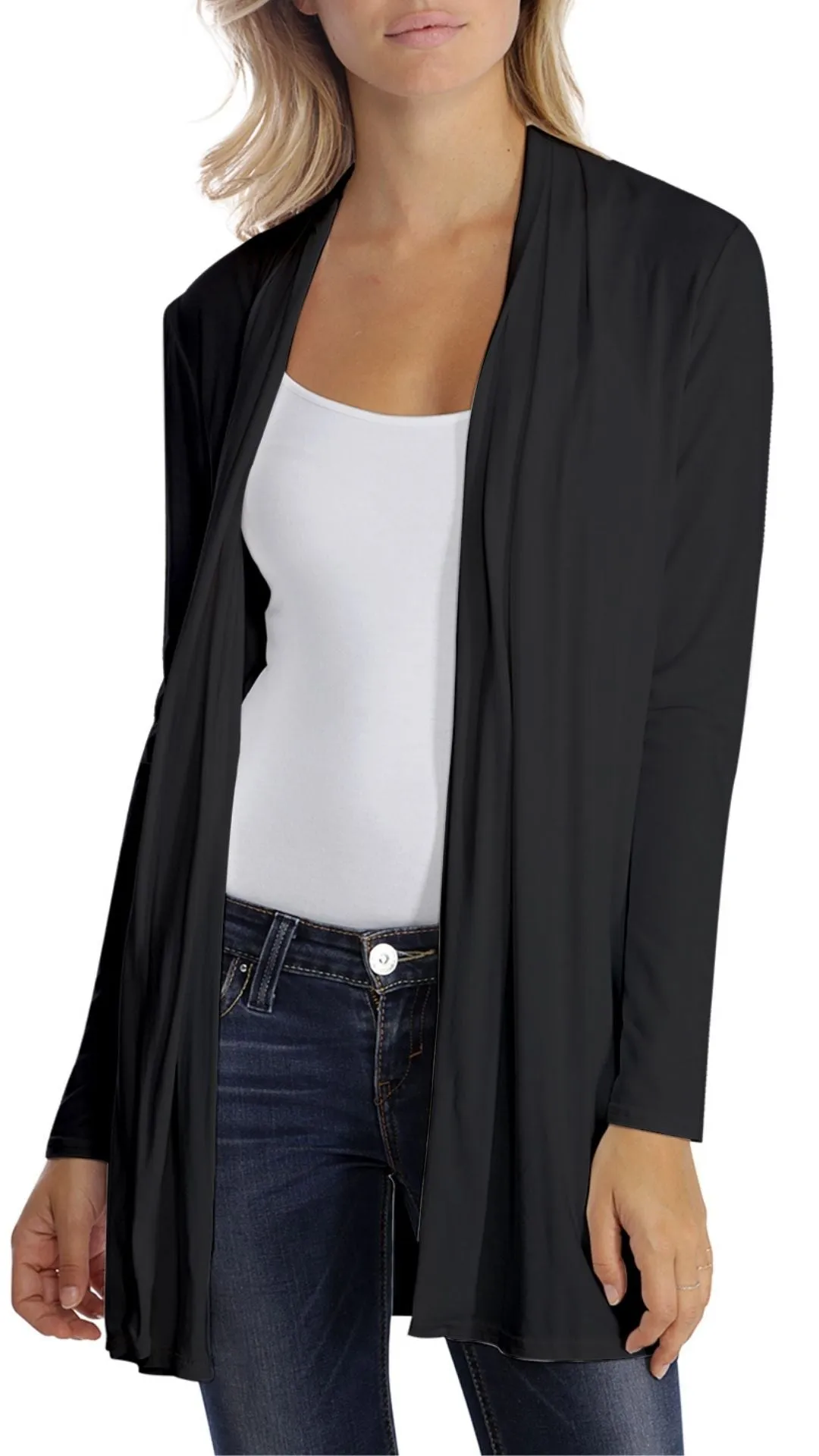 'Debo' Black Wrap Cardigan