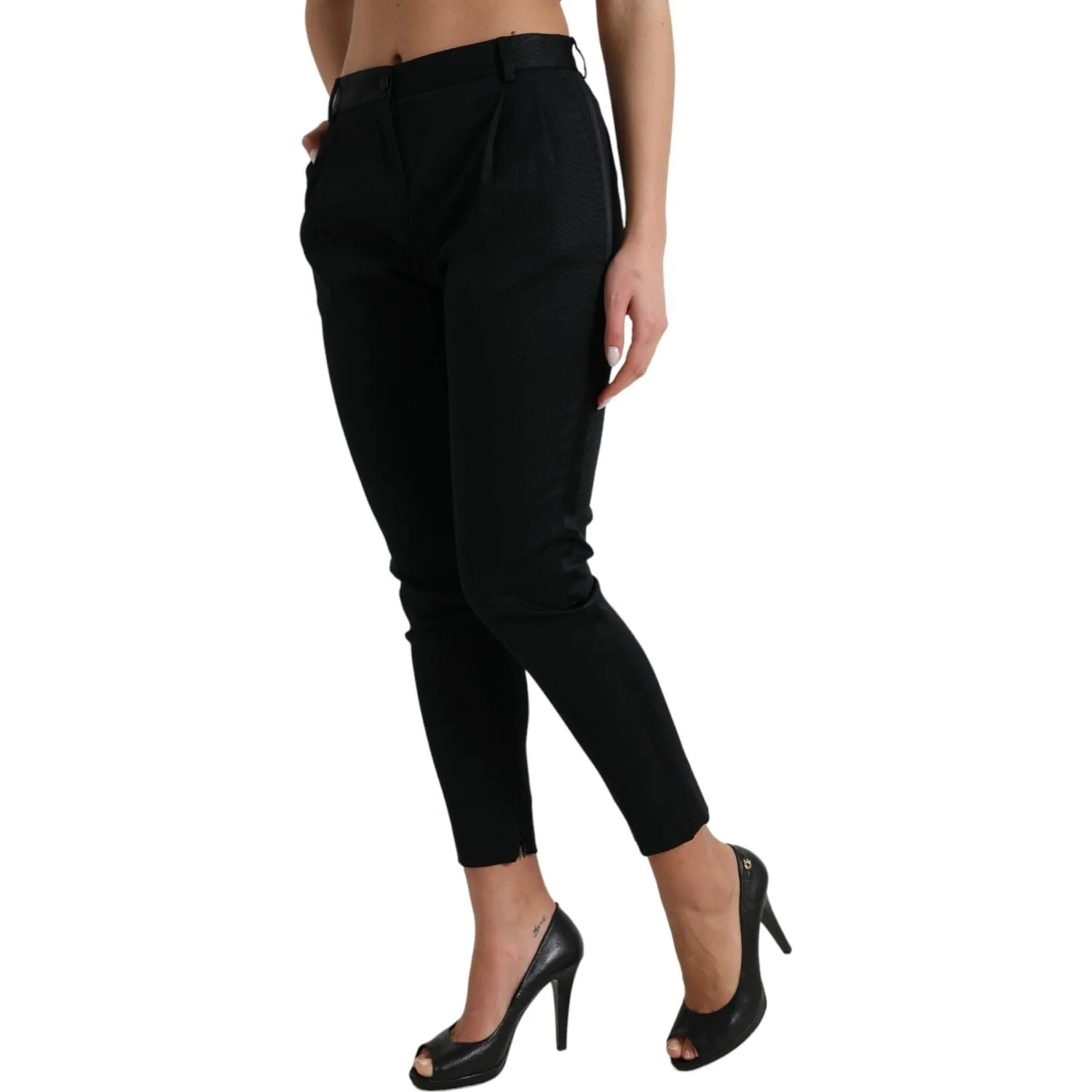 Dolce & Gabbana Chic High Waist Skinny Cropped Pants