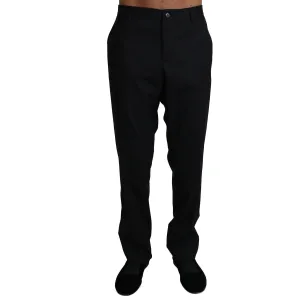 Dolce & Gabbana Elegant Black Formal Wool Blend Trousers