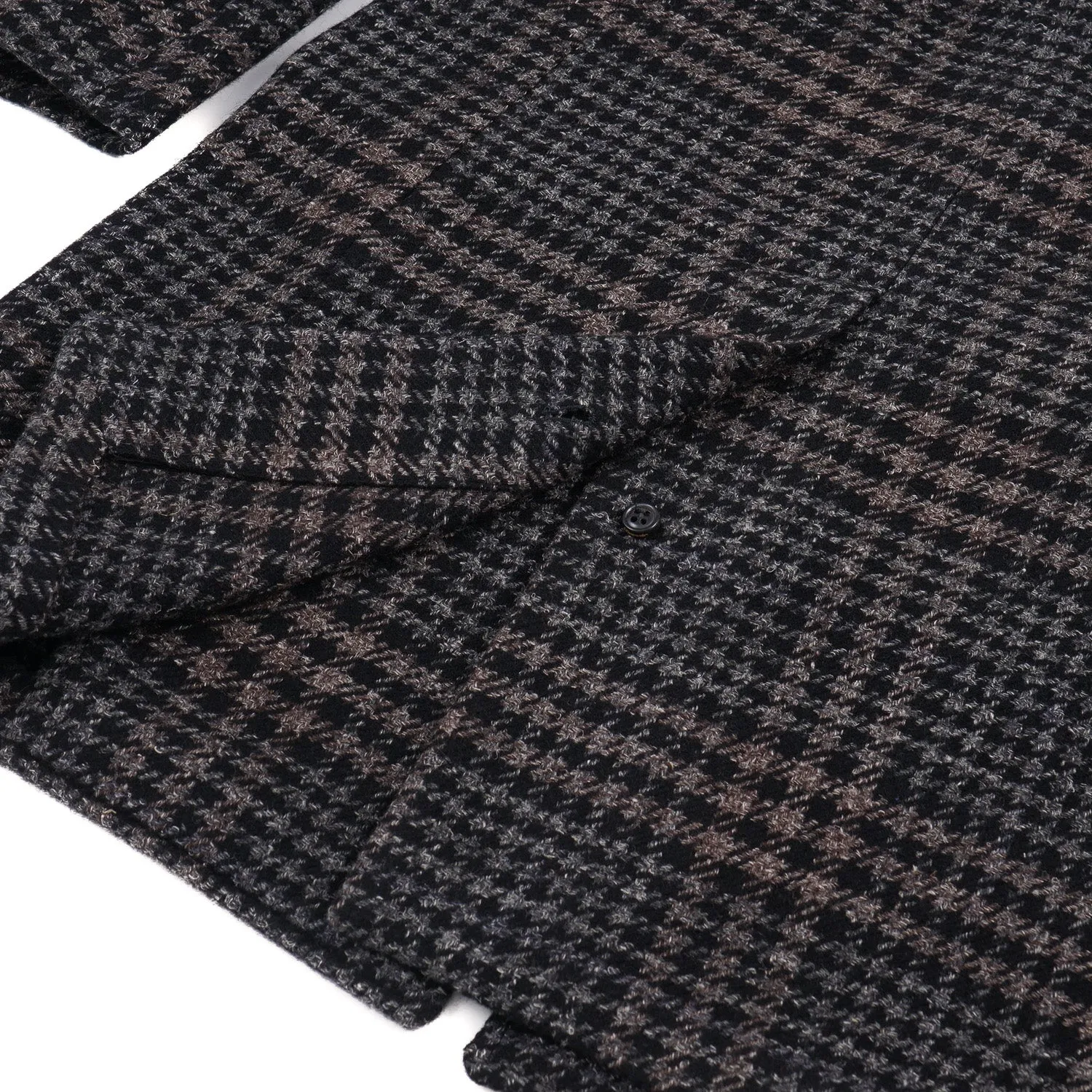 Drumohr Layered Plaid Wool Overcoat