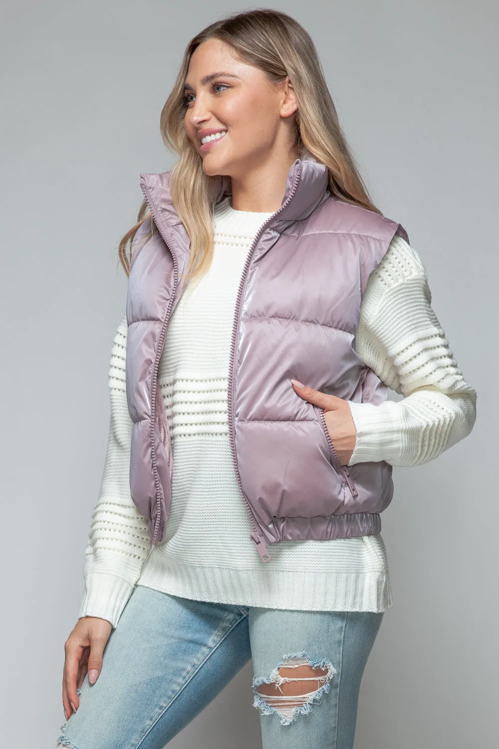 Fine Fur Lining Quilted Vest