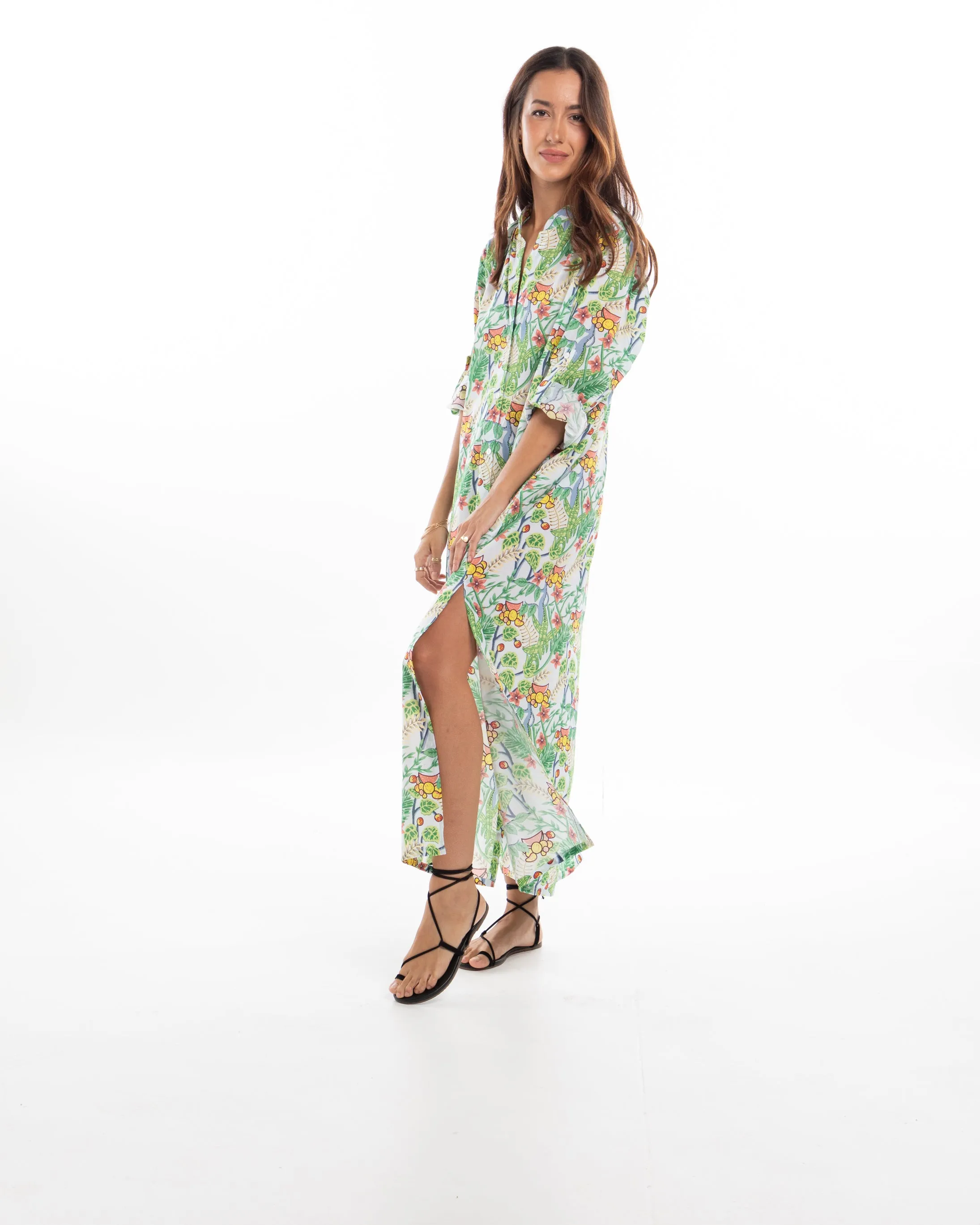 Gaby Shirt Dress. Jungle