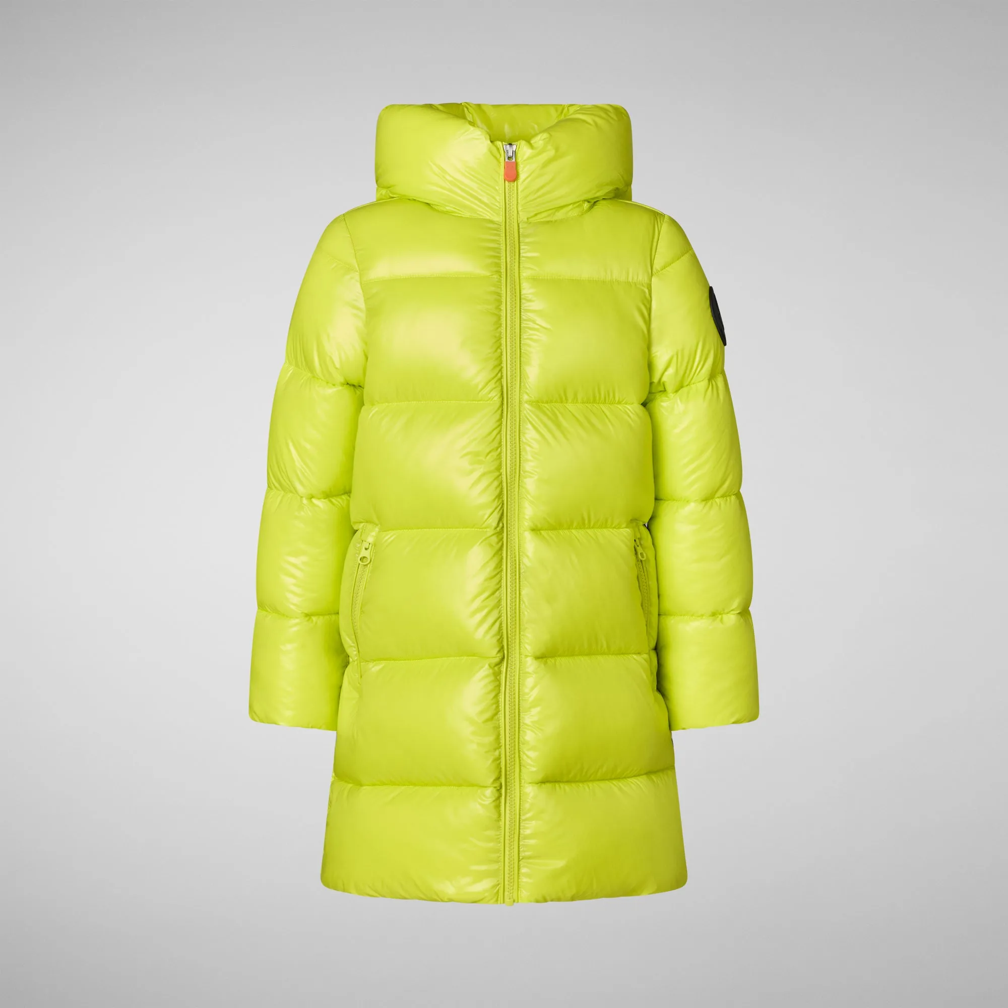 Girls' animal free Puffer jacket Millie in lichen green