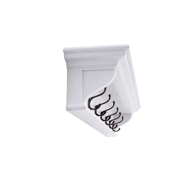 Halifax White Painted 6 Hook Coat Rack Shelf