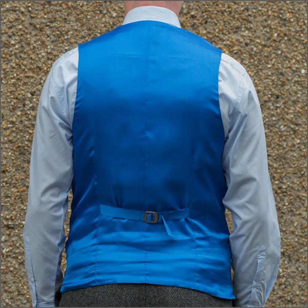 Harris Tweed Heather Blue Waistcoat--