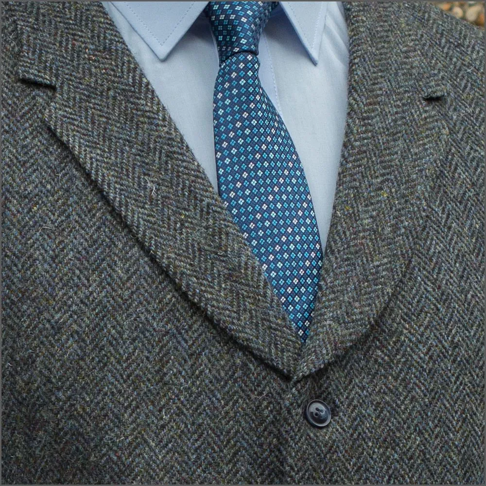 Harris Tweed Heather Blue Waistcoat--