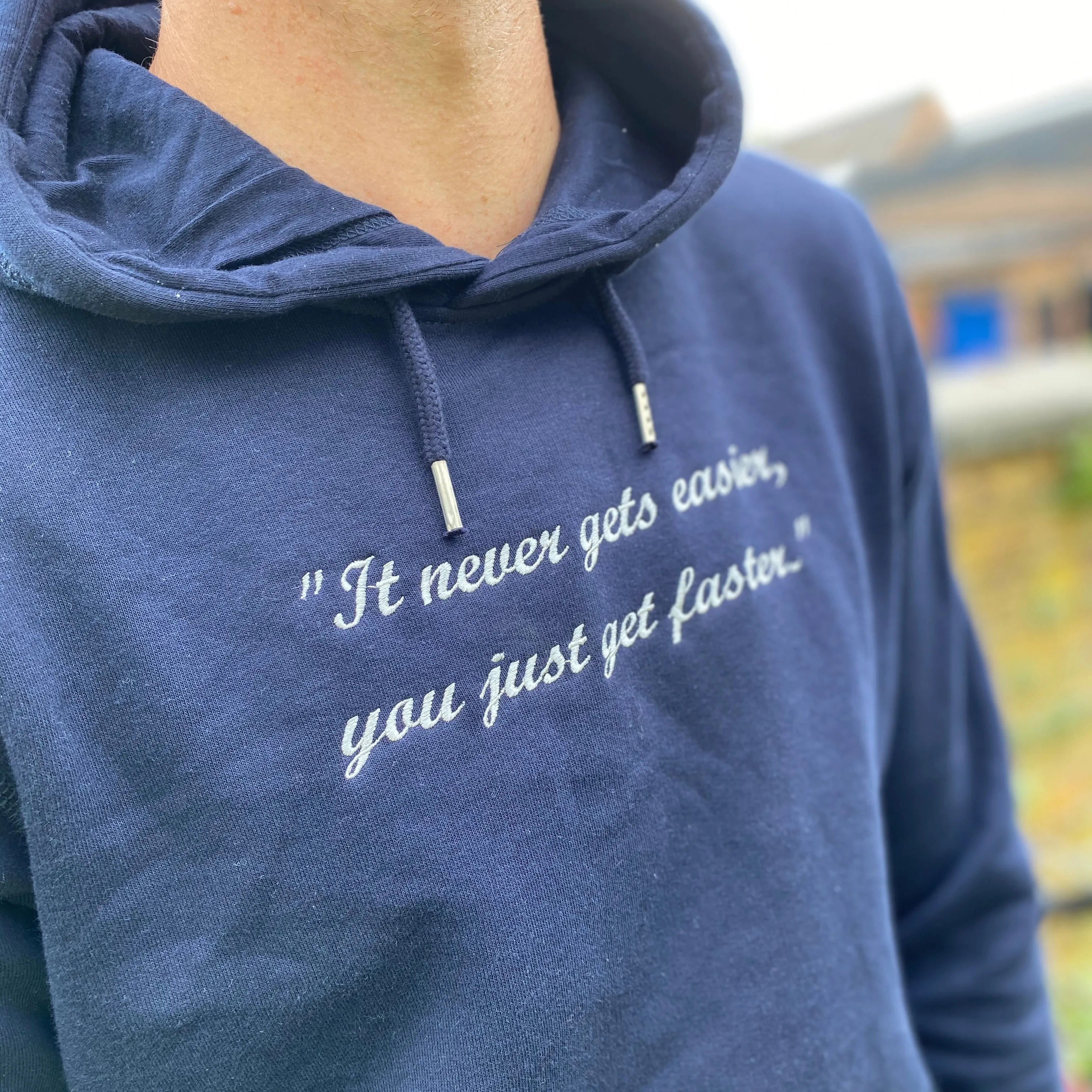 It never gets easier... Embroidered Hoodie