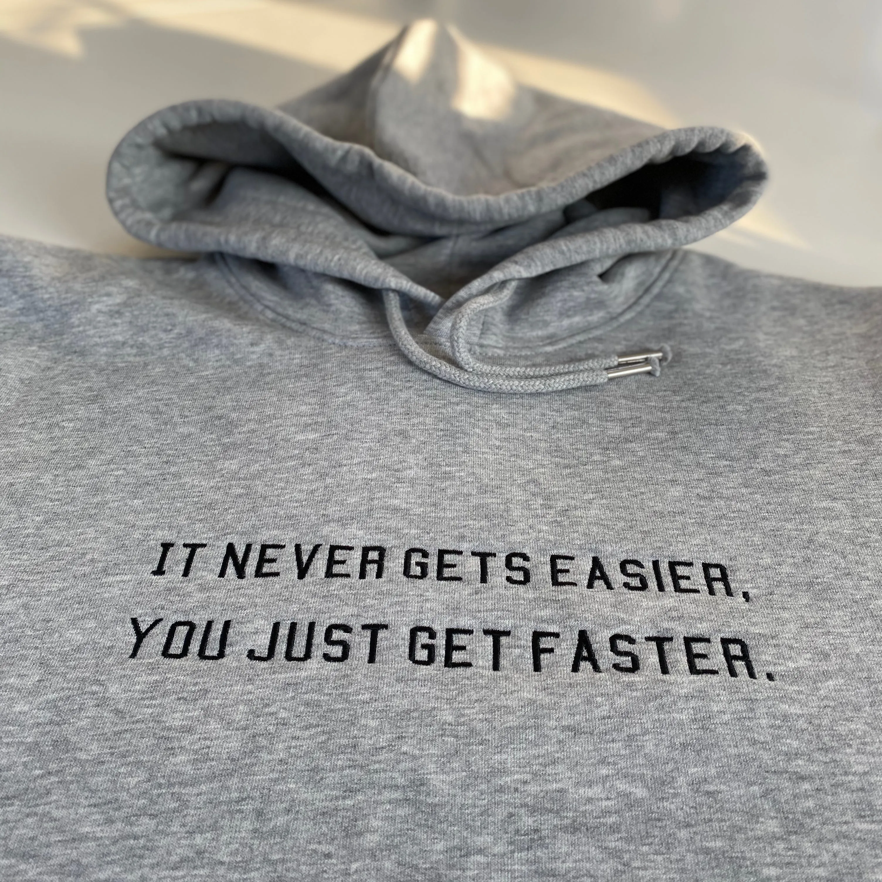 It never gets easier... Embroidered Hoodie