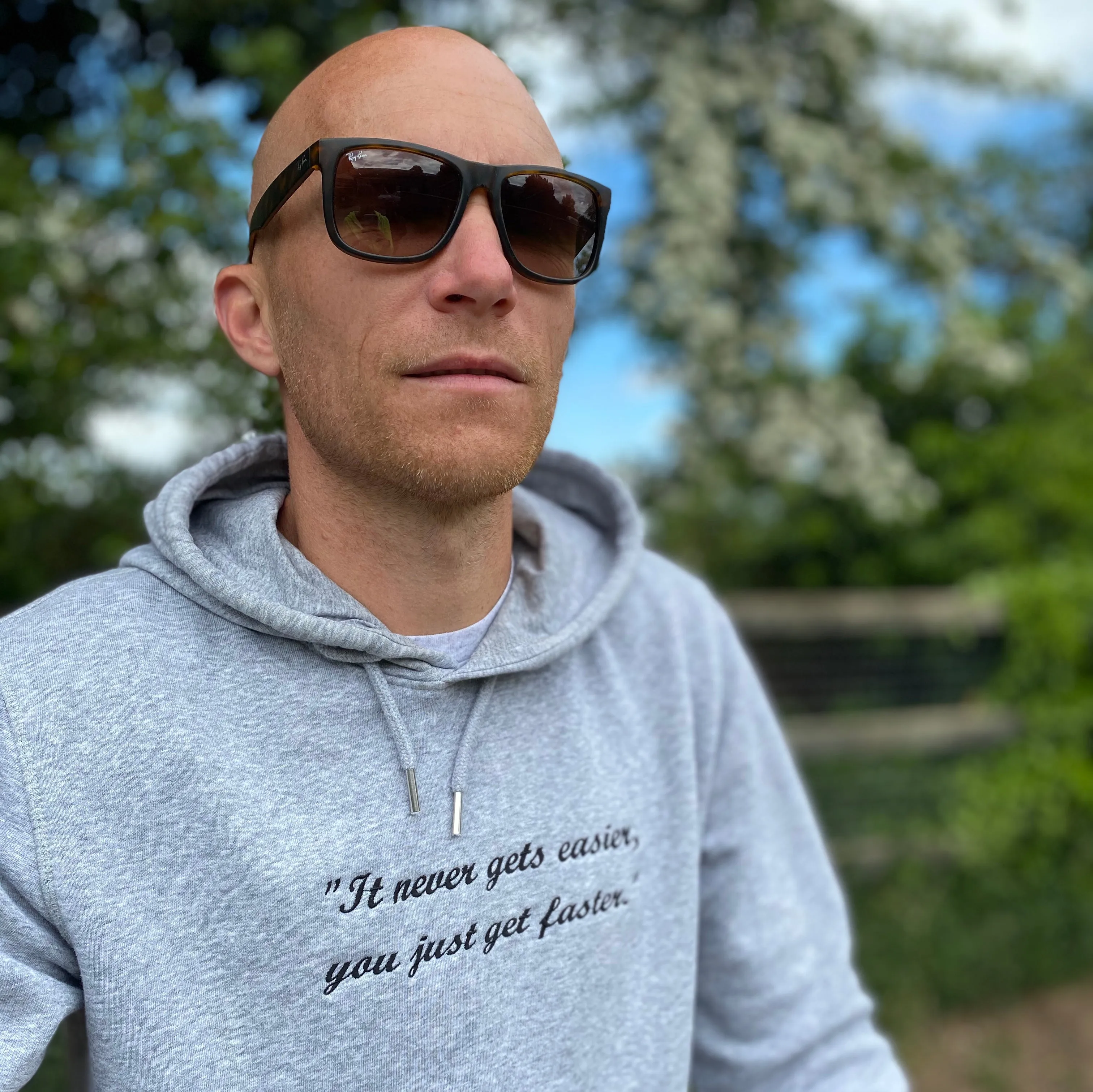 It never gets easier... Embroidered Hoodie