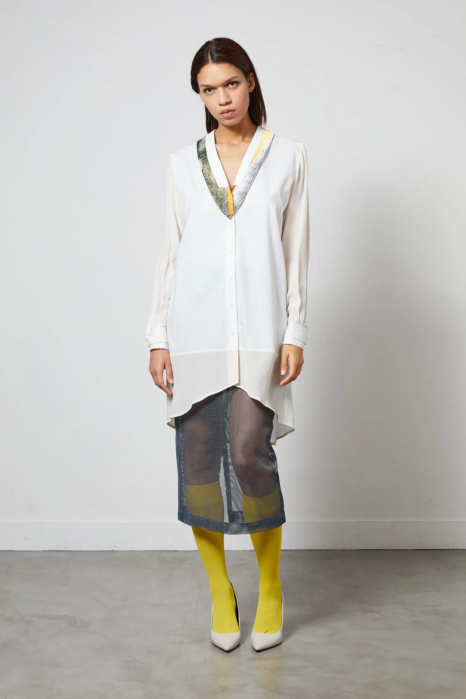 JEOGORI white - tunic shirt en coton