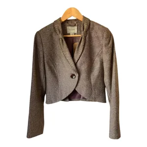 Jigsaw Wool Brown Skirt Suit UK Size 12